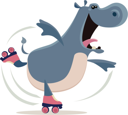 Silhouette Of Hippo Mouth Open Clip Art, Vector Images ...