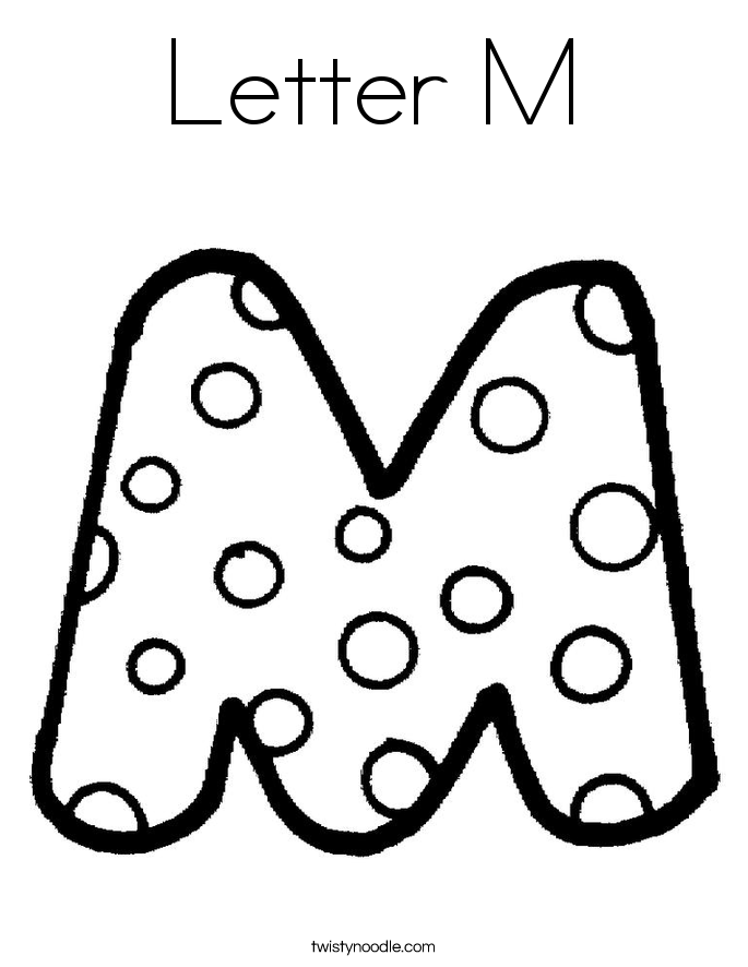 Letter M Coloring Pages - Twisty Noodle