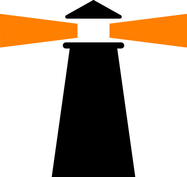 Lighthouse Black-orange Clip Art - vector clip art ...