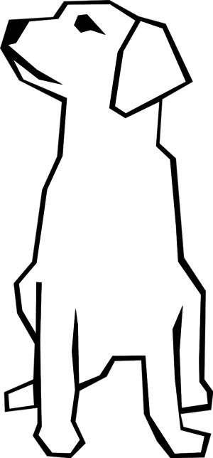 Sitting dog clipart
