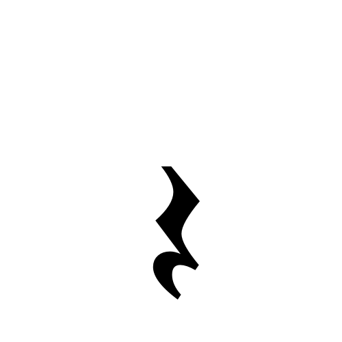 ð?½ | musical symbol quarter rest | Musica, Regular @ Graphemica