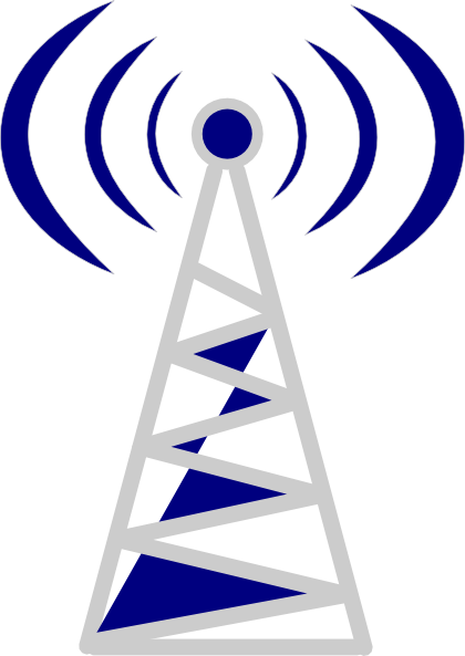Telecom Tower Blue Clip Art - vector clip art online ...