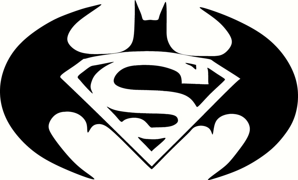 Superman Vs Batman Logo Black And White