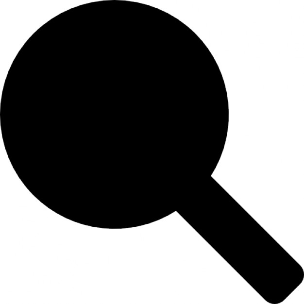 Table tennis racquet or rattle musical instrument black silhouette ...
