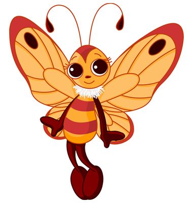 Cute butterfly 3d clipart