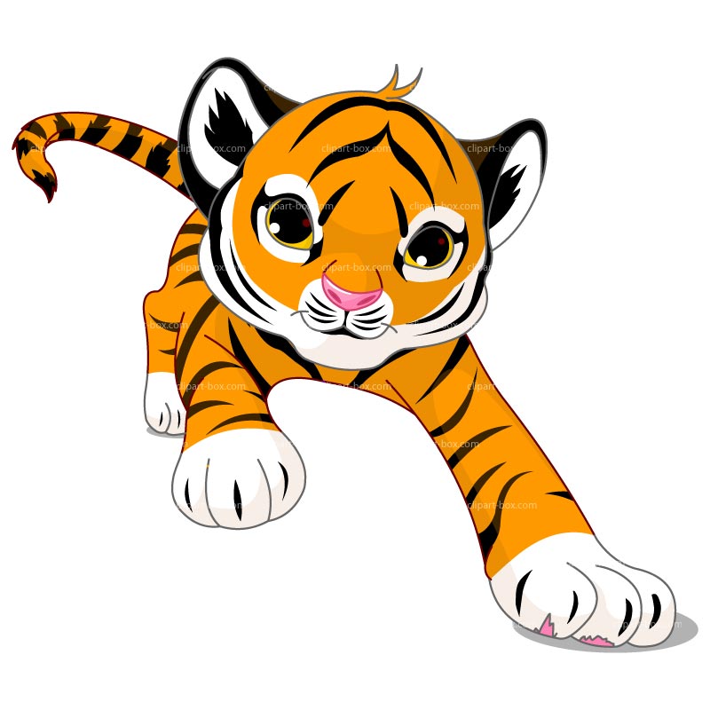 Scared tiger clipart