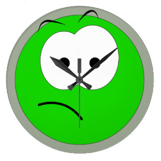 Sad Face Wall Clocks | Zazzle