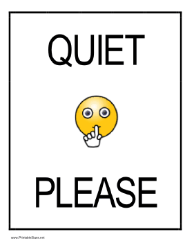Quiet Please Sign Clipart