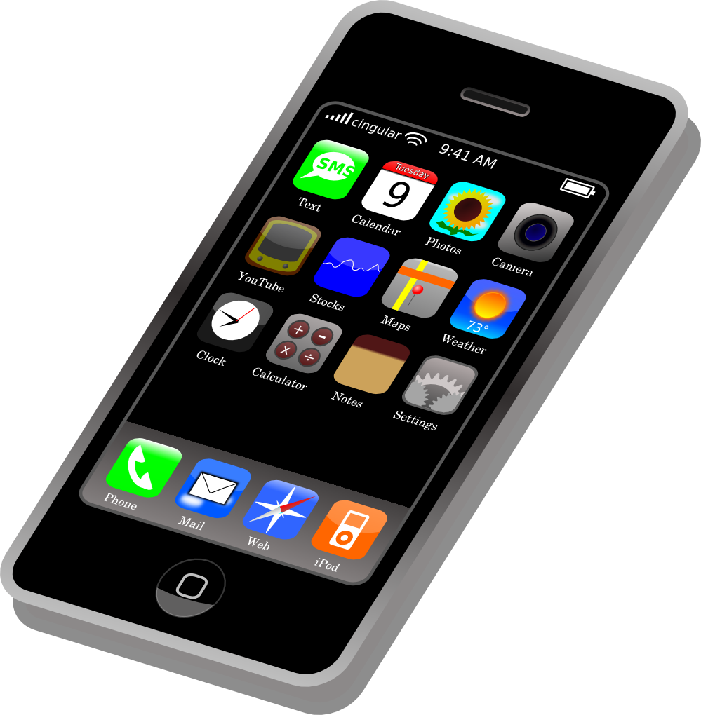 Free clipart cell phone cartoon