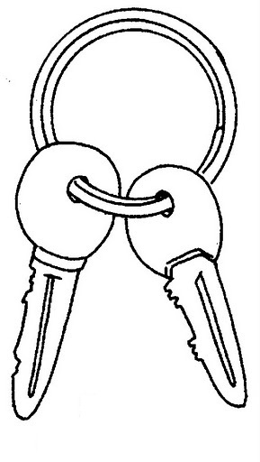 KEYS COLORING PAGES