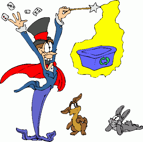 recycling_-_magician clipart - recycling_-_magician clip art