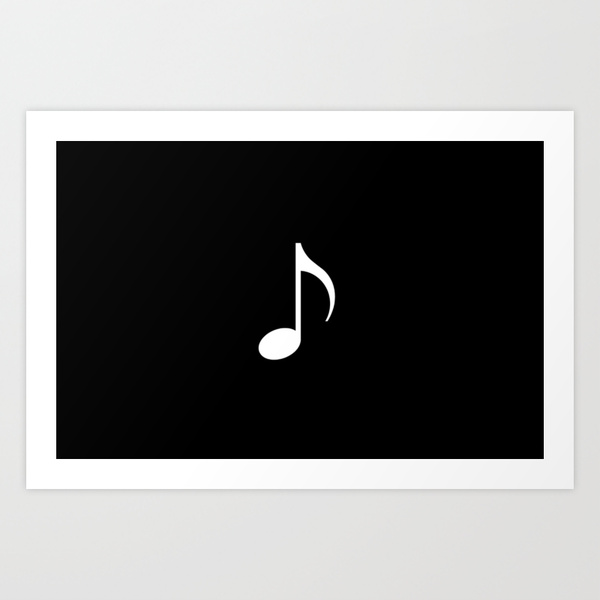 music note (black) Art Print by McKenzie Nickolas ...