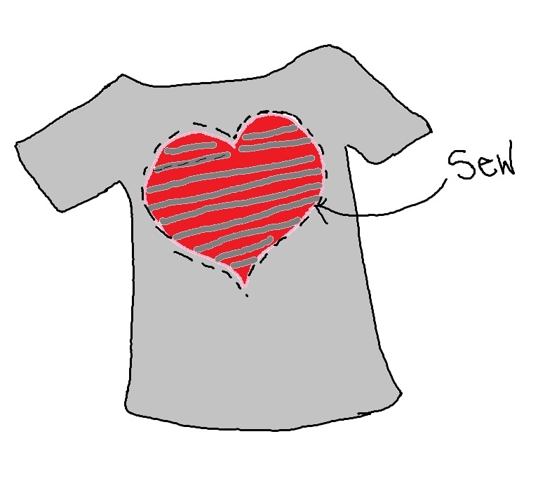 WobiSobi: "Re-Style #56 Heart Shaped, Off the Shoulder Tee-