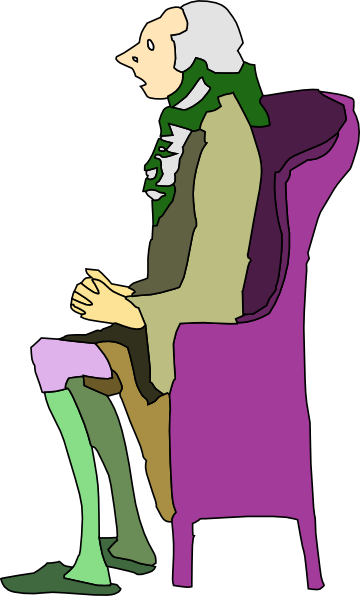 Scared Man Sitting On Chair clip art - vector clip art online ...