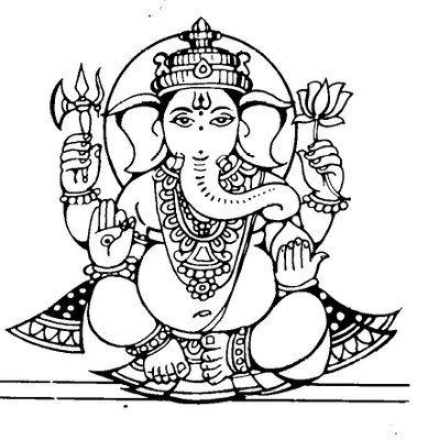 ganesh ji tracing patterns - Craftziners