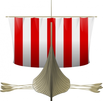 Viking Longship clip art vector, free vector graphics
