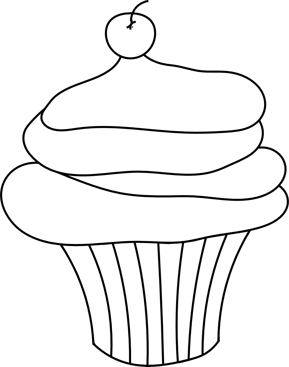Cupcake Free Digital Stamp
