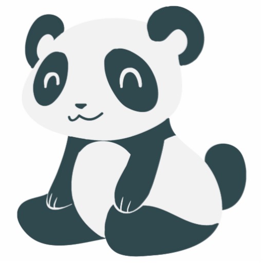 Cute Happy Cartoon Panda Photo Sculptures from Zazzle.