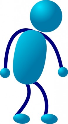 Stick Man Sad Walking clip art Free vector in Open office drawing ...