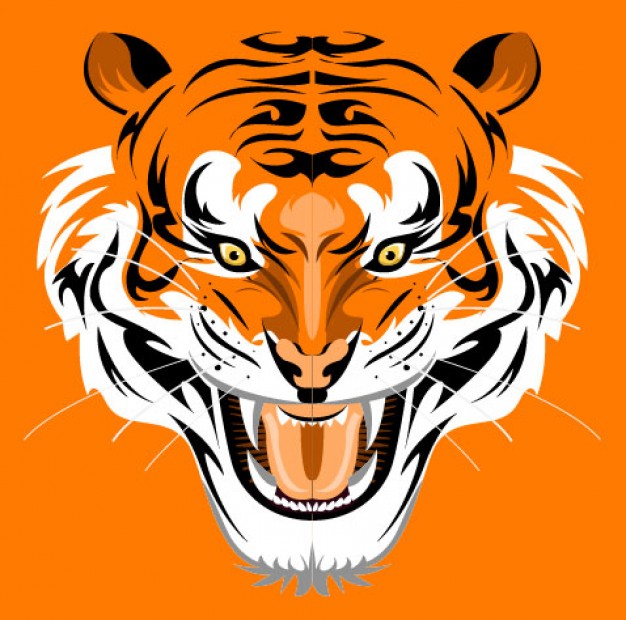 Smiling tiger illustration | Download free Vector