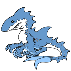Great White Shark Crossed with a Dragon