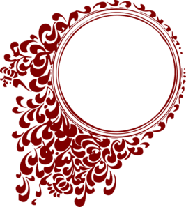 Deep Red Circle Frame clip art - vector clip art online, royalty ...