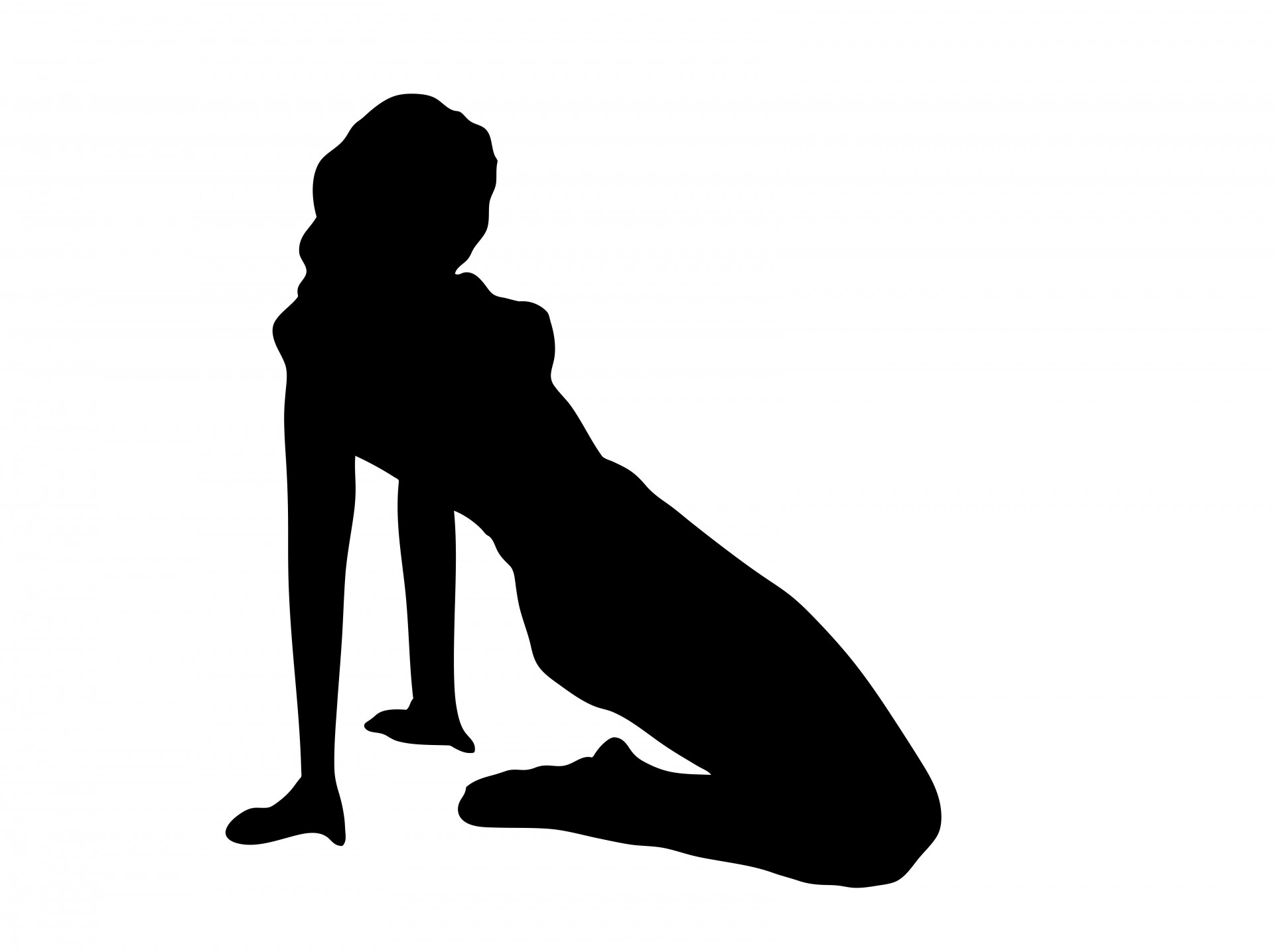 Pin Up Girl Silhouette Free Stock Photo - Public Domain Pictures