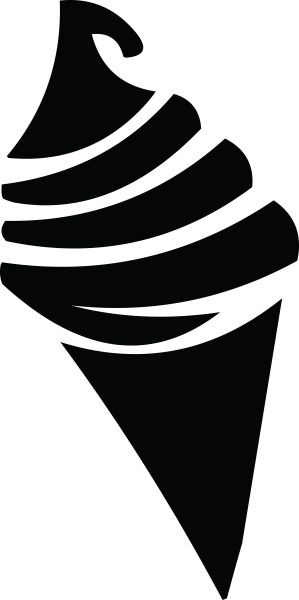Ice cream cone - black and white - stock photo free