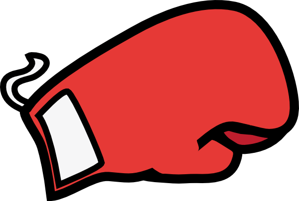 Red boxing gloves clipart