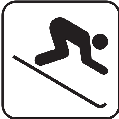 Pictogram for skiing vector image | Public domain vectors