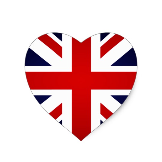 I Love Great Britain - Union Jack British flag Heart Sticker | Zazzle ...