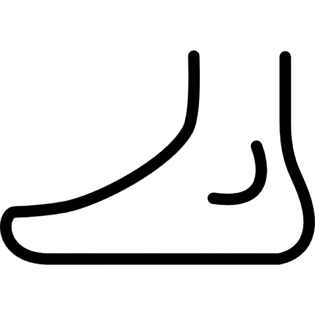 Foot side view outline Icons | Free Download