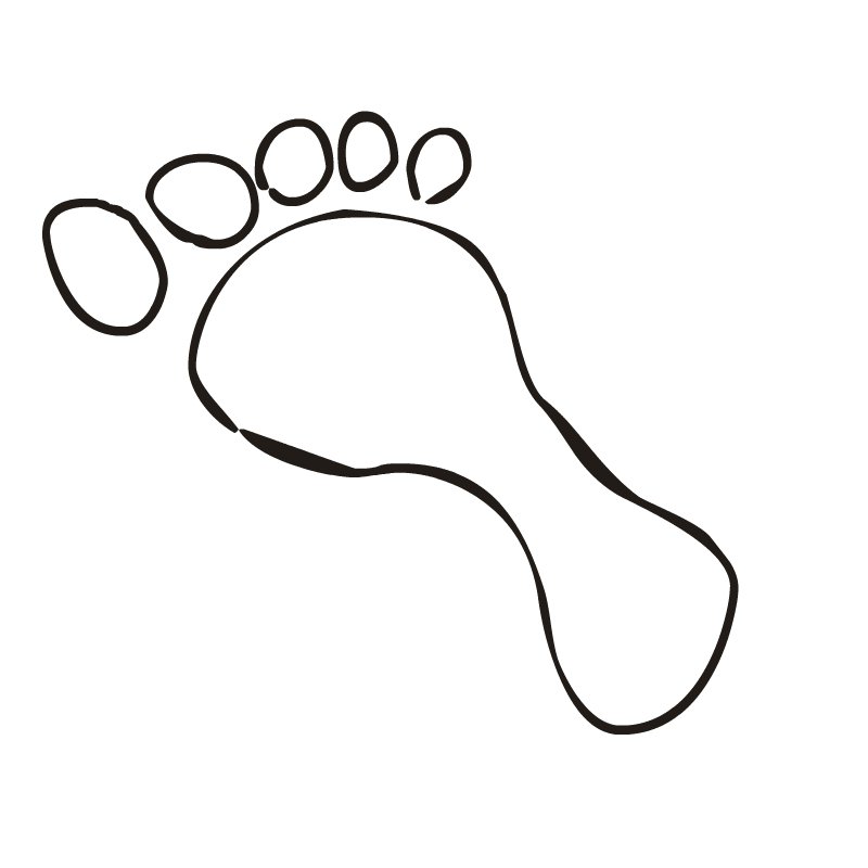Foot outline clipart