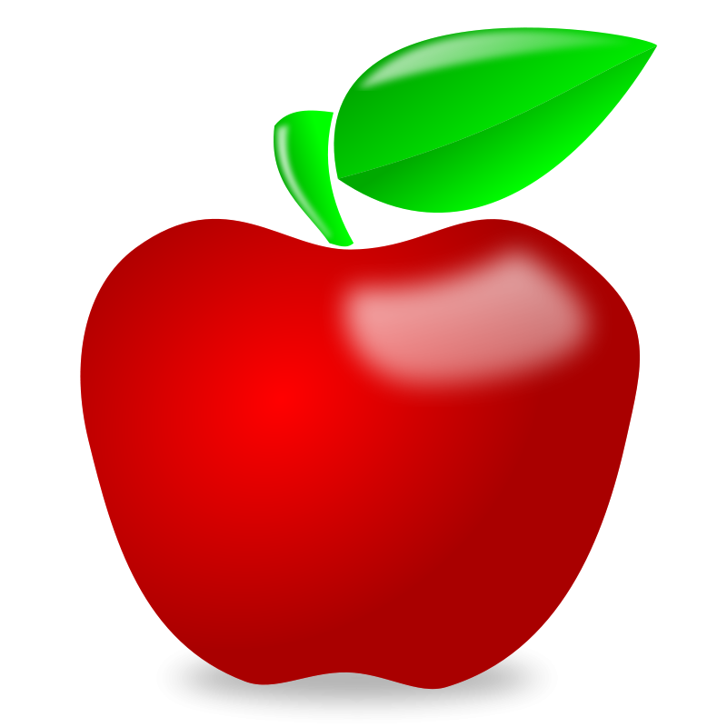 Green and red apple fruit clipart png