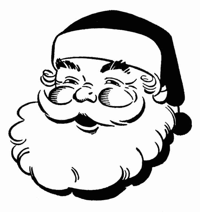 Black and white clip art free christmas