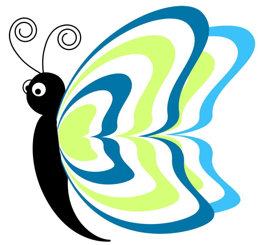 Free cartoon butterfly clipart