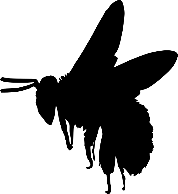 Bee silhouette clip art