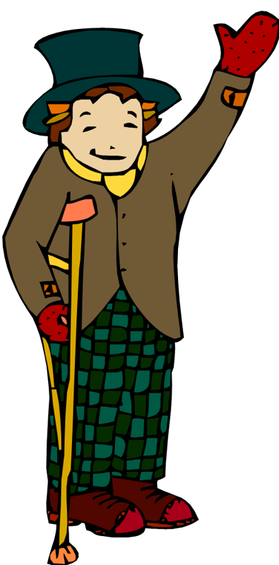 Tiny tim christmas carol clipart