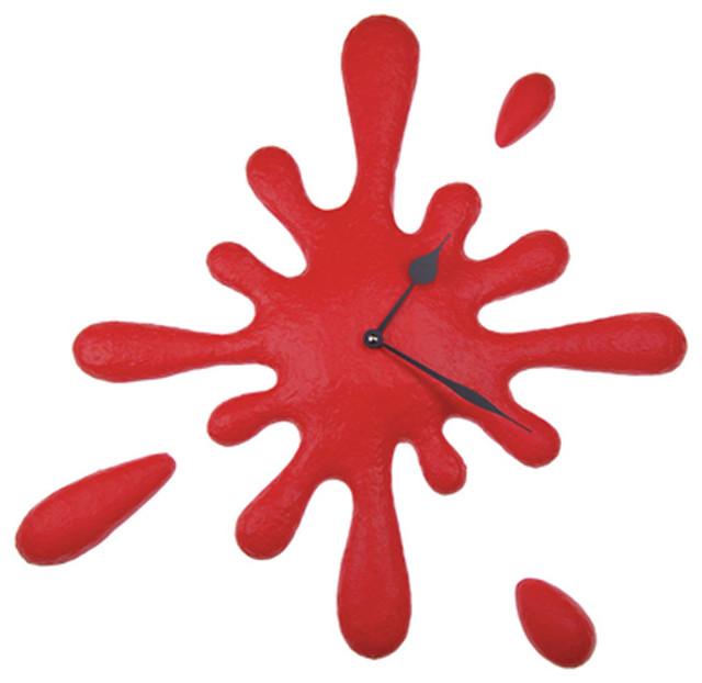 SPLATTER - Paint Splatter Wall Clock - Eclectic - Wall Clocks - by ...