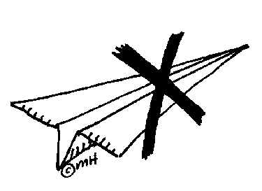 paper plane with X - Clip Art Gallery