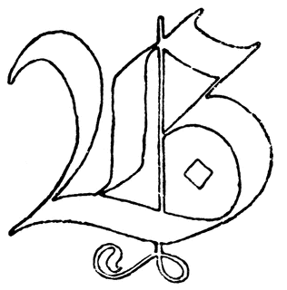 B, Old English | ClipArt ETC