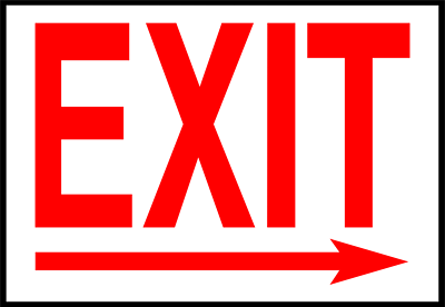 Free Stock Photos | Illustration Of An Exit Sign With A Right ...