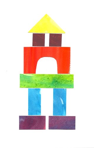 Under Construction: Watercolor building block art--a tutorial