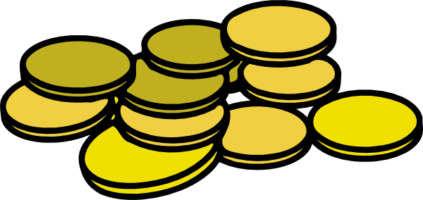 Gold Coins Clip Art - vector clip art online, royalty ...