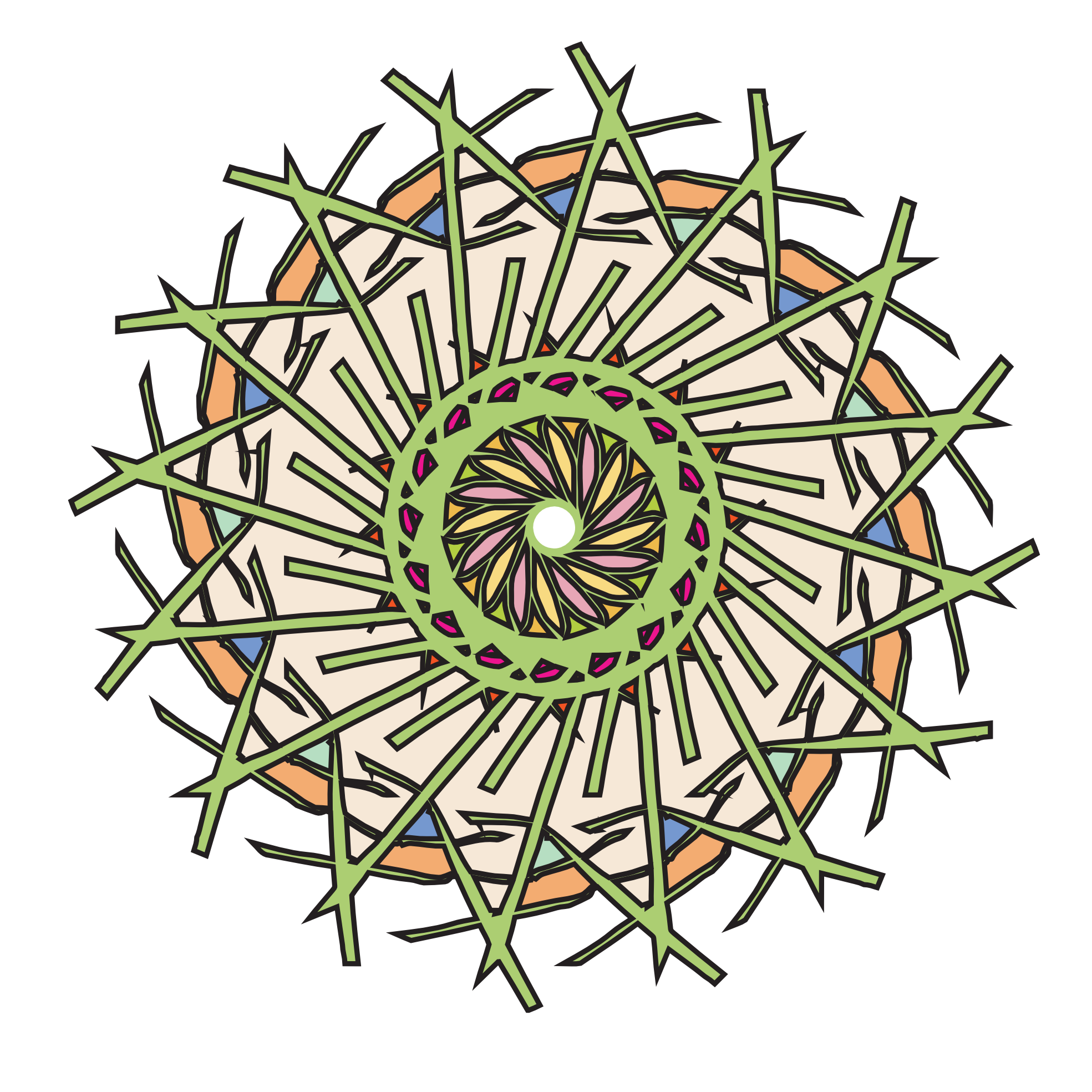 Clip Art: tikigiki abstract element 22 flower ...