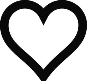 Heart Outline clip art - vector clip art online, royalty free ...
