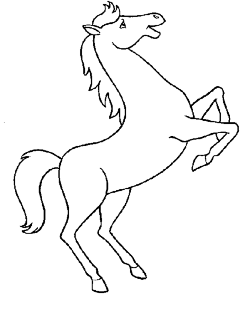 Horse Clipart Coloring Pages 9