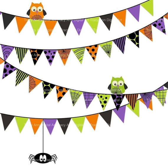 Halloween Bunting Clip Art