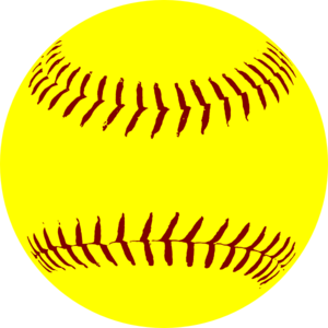 Softball Dark Laces clip art - vector clip art online, royalty ...