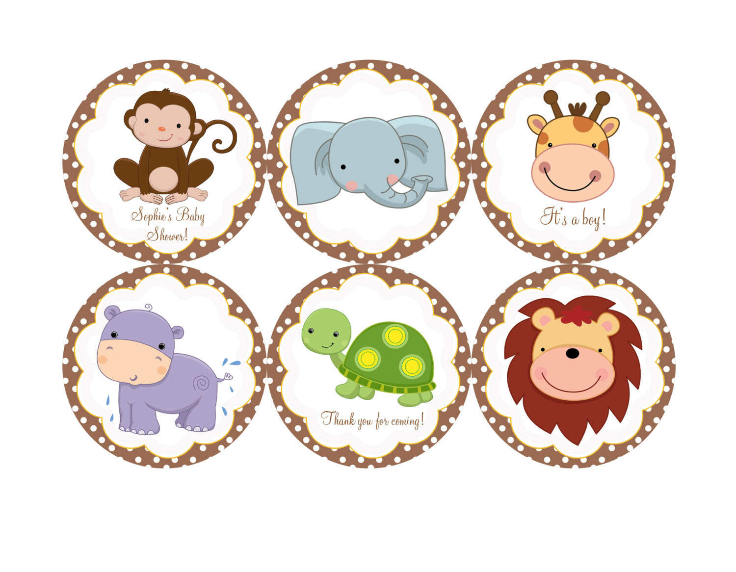 Jungle Baby Shower Clipart
